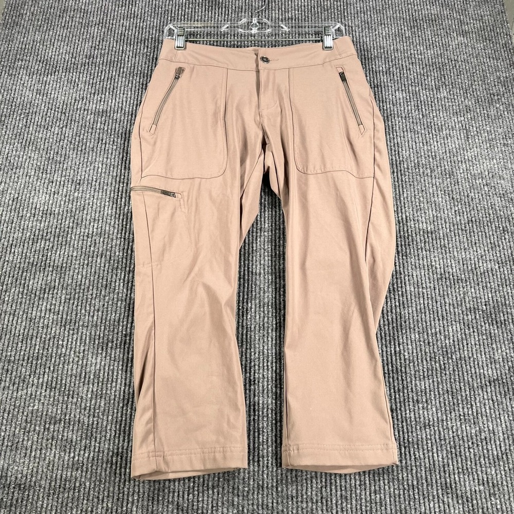 Columbia Pants Womens 4/36 Beige Cargo Outdoor Hiking 20" Inseam Lightweight